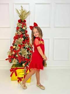 Imagem do Vestido infantil luxo vermelho