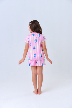 Pijama infantil americano Lilo e Stitch rosa - Flor e Liz Boutique