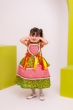 Vestido infantil Luxo festa junina - Flor e Liz Boutique