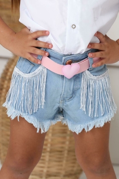 Conjunto infantil Boiadeira Ana Castela blusa + cinto + shorts - loja online