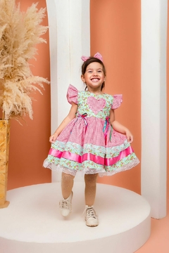 Vestido infantil luxo festa junina