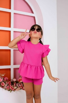 Conjunto infantil rosa fúcsia na internet