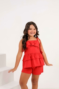 Conjunto infantil vermelho natal - Flor e Liz Boutique