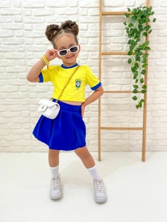 Conjunto Menina Copa do Mundo Brasil - Flor e Liz Boutique