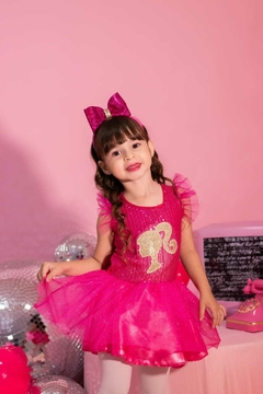 Imagem do Vestido+ tiara fantasia Luxo Barbie Girl