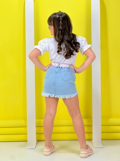 Saia infantil + cinto com pochete - Flor e Liz Boutique