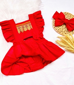 Romper + Laço Vermelho Natal - comprar online