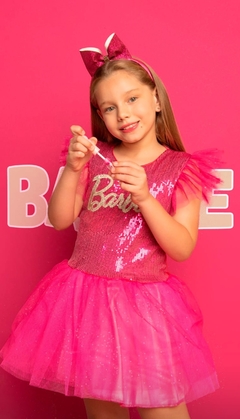 Vestido+ tiara fantasia Luxo Barbie Girl - comprar online
