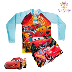 Camisa proteção UV + Sunga Carros