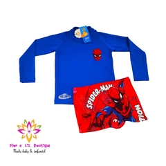 Conjunto camisa UV + sunga Homem Aranha - loja online