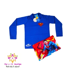 Conjunto camisa UV + sunga SuperMan - comprar online