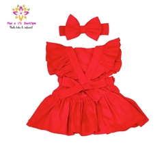 Romper + Laço Vermelho Natal - Flor e Liz Boutique