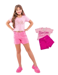 Conjunto Barbie tshirt short jeans - comprar online