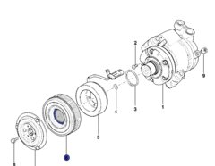 Rolamento Compressor 35x55x20 Cobalt, Fit 09 á 14, 206, Sandero, C3, Golf,  Audi A3