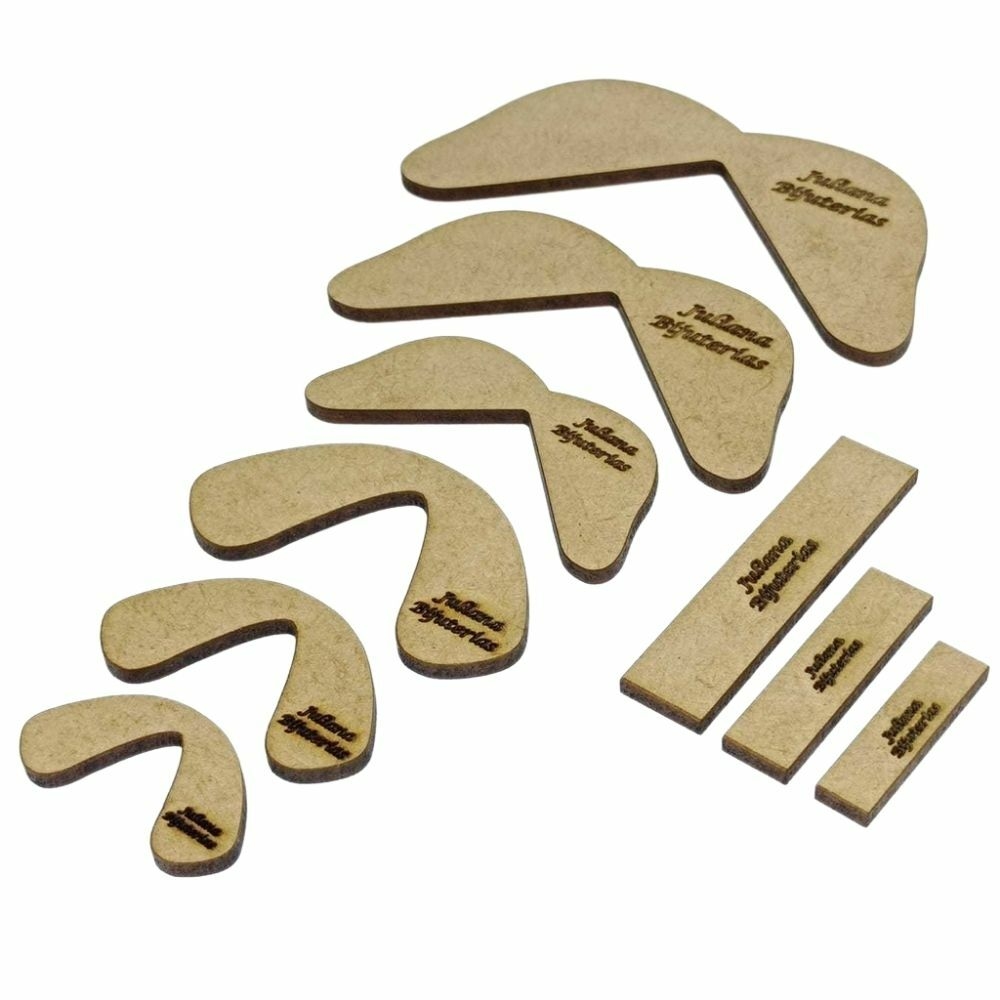 KIT MOLDE MDF (LAÇO FOFINHO) - 9 PEÇAS