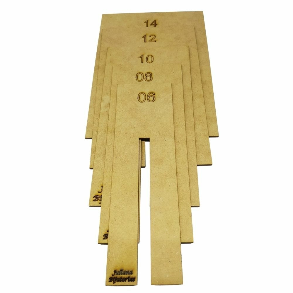 KIT MOLDE MDF (LAÇO FOFINHO) - 9 PEÇAS