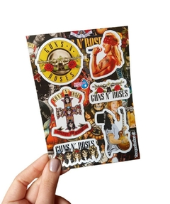 PLANCHA DE STICKER - GUNS AND ROSES - RESISTENTE AL AGUA - comprar online