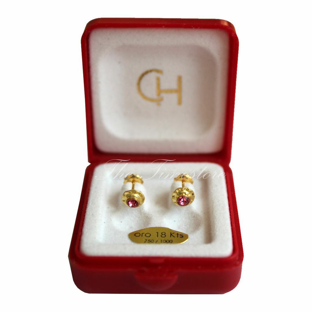Aros de oro con rubi hotsell