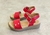 Sandalias Loretta Color Rojo - Plantilla Anatómica de LATEX forrada en cuero Linea 24hs. Comodidad.(474) - Scarpanno Zapatos