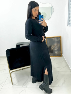 Vestido Rafaela Viscolycra único (38 ao 46)preto - comprar online