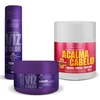 Kit Shampoo Matizante Perolado + Máscara Matizante Efeito Teia Perolado + Máscara Acalma Cabelo Vizbelle