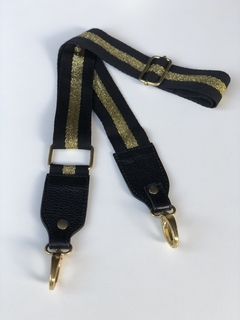 Correa Strap Rayada Lurex Dorado - tienda online