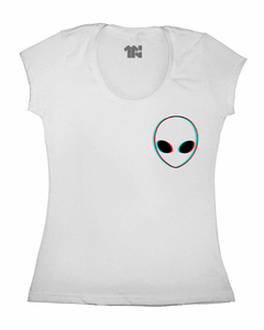 Camiseta Feminina Alien 3D na internet