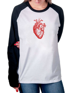 Camiseta Raglan Manga Longa Anatomia do Coração na internet