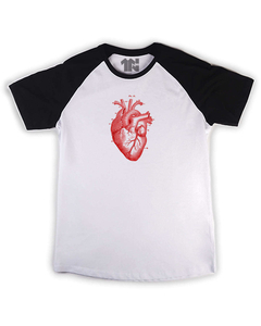 Camiseta Raglan Anatomia do Coração