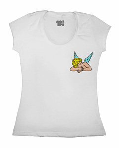 Camiseta Feminina Anjo Branco - Camisetas N1VEL