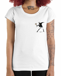 Camiseta Feminina Banksy Bomb