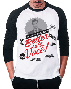 Camiseta Raglan Manga Longa Better Call Me! (Com Foto) - comprar online