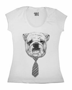 Camiseta Feminina Buldogue Formal na internet