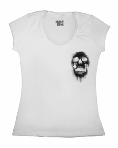 Camiseta Feminina Caveira do Pixo de Bolso na internet