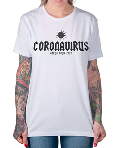 Camiseta Coronavirus Wolrd Tour na internet