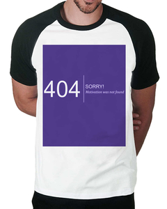 Camiseta Raglan Erro 404 - comprar online