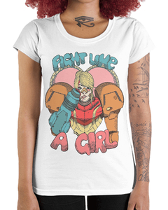 Camiseta Feminina Lute como uma Mercenária Espacial