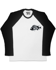 Camiseta Raglan Manga Longa Fóssil