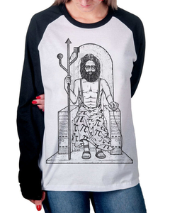 Camiseta Raglan Manga Longa Deus Nerd na internet