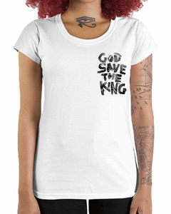 Camiseta Feminina Deus Salve o Rei de Bolso