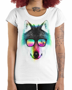 Camiseta Feminina Lobo de Óculos