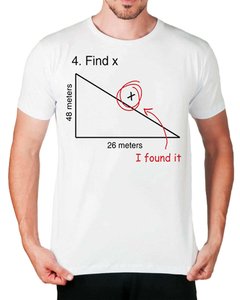 Camiseta Encontre o X na internet