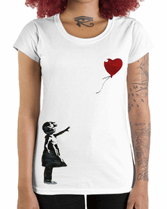 Camiseta Feminina Menina com Balão