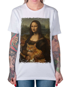 Camiseta Mona Alisa Gatos - comprar online