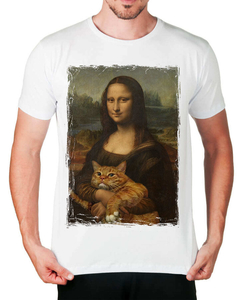 Camiseta Mona Alisa Gatos na internet