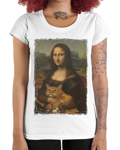 Camiseta Feminina Mona Alisa Gatos