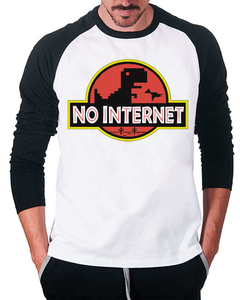 Camiseta Raglan Manga Longa No Internet - comprar online