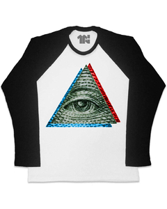 Camiseta Raglan Manga Longa Deus Mercado