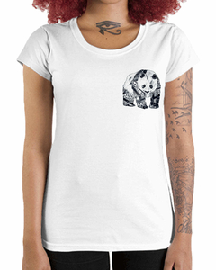 Camiseta Feminina Panda Tatuado de Bolso