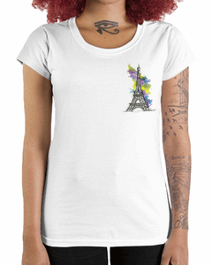 Camiseta Feminina Paris Aquarela de Bolso